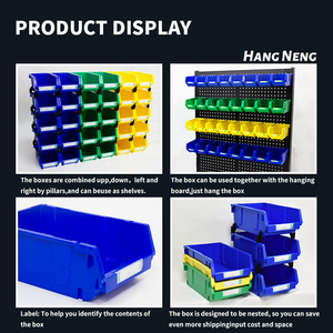 8050 Heavy-Duty Màu Xanh Công Nghiệp Công Cụ Lưu Trữ <span class=keywords><strong>Bin</strong></span> Stackable Nhựa Treo Tường Lưới Thùng Cho Kho Kệ Vít <span class=keywords><strong>Bin</strong></span> - Product Image 5