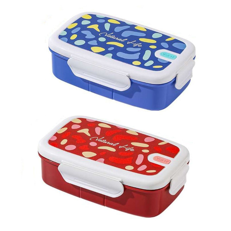 Mixed red and purple packaging