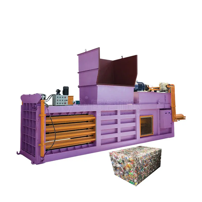 Máquina hidráulica de prensa de balas de chatarra, máquina de paquete de prensa de papel y cartón, máquina empacadora para ropa usada