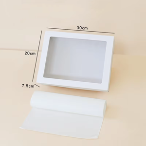 Bán trực tiếp lớn sóng chăn thả hộp rõ ràng cửa sổ Kraft takeout thực phẩm đóng gói cho phục vụ trái cây Quà Tặng vật liệu tái chế - Product Image 5