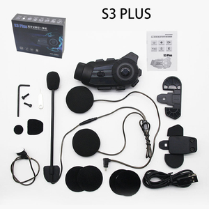 Intercomunicador Bluetooth para casco con cámara, intercambio de música, 6 vías, 1000m, sistema de comunicación Universal, auriculares FM inalámbricos para motocicleta - Product Image 6