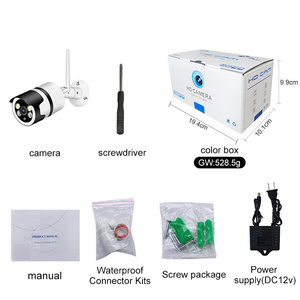 Leksell Outdoor Home Security Camera System WiFi Bala IP66 Impermeável com Armazenamento de Vídeo Cartão SD de Áudio Bidirecional <span class=keywords><strong>Sensor</strong></span> CMOS