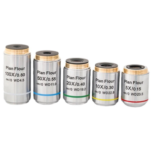 Objetivo de microscopio Lente de objetivo de aluminio Interfaz Diámetro 20,2mm Lente de vidrio óptico - Product Image 2