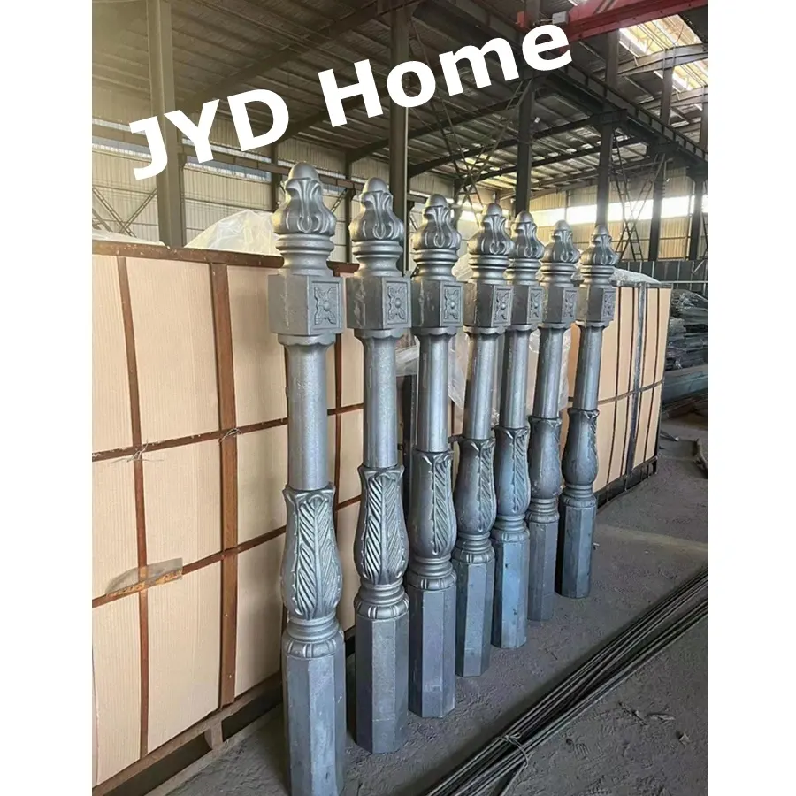 JYD Home Outdoor ringhiera in ferro cavo Post ringhiera in ferro battuto balaustra materiali da costruzione per la decorazione domestica