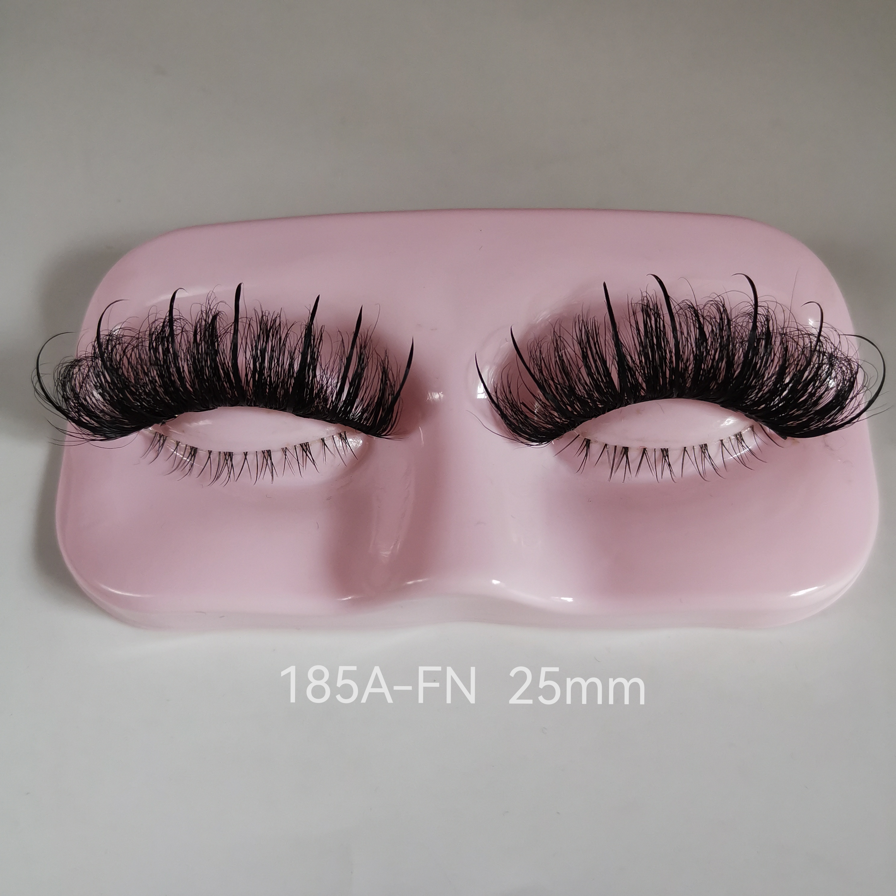 185A-FN 25MM lash on clear tray,without bottom lashes