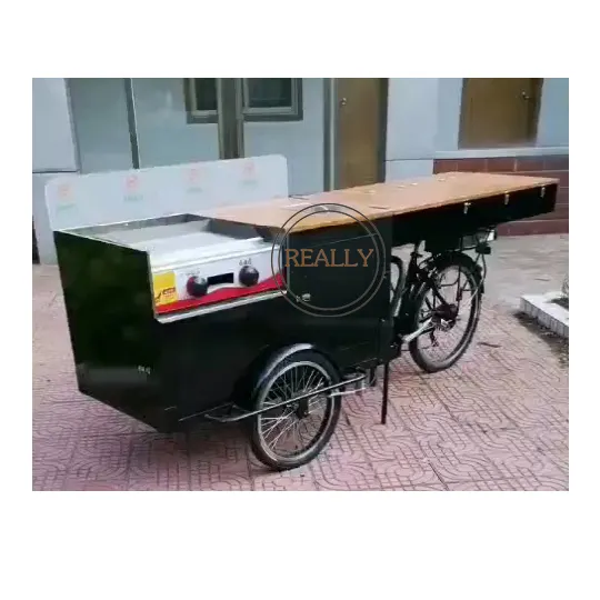 Oem café três carrinho da roda fácil mover rua triciclo gelo caminhão carga bicicleta para venda