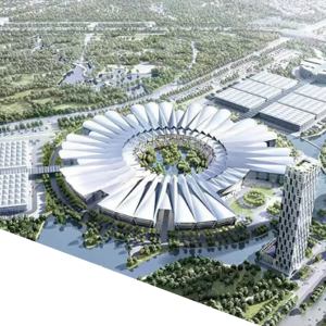 Ngoài trời không thấm nước thể thao địa điểm độ bền kéo kiến trúc hiện đại Thiết kế màng t10k PTFE cấu trúc màng cấu trúc trung tâm mua sắm bóng râm cấu trúc - Product Image 3