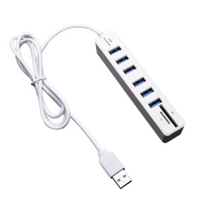 Evrensel Mini USB Hub 3.0 yüksek hızlı USB Splitter 3 Port Hub TF S D kart okuyucu 6 Port 2.0 Hab adaptörü PC aksesuarları için - Product Image 4