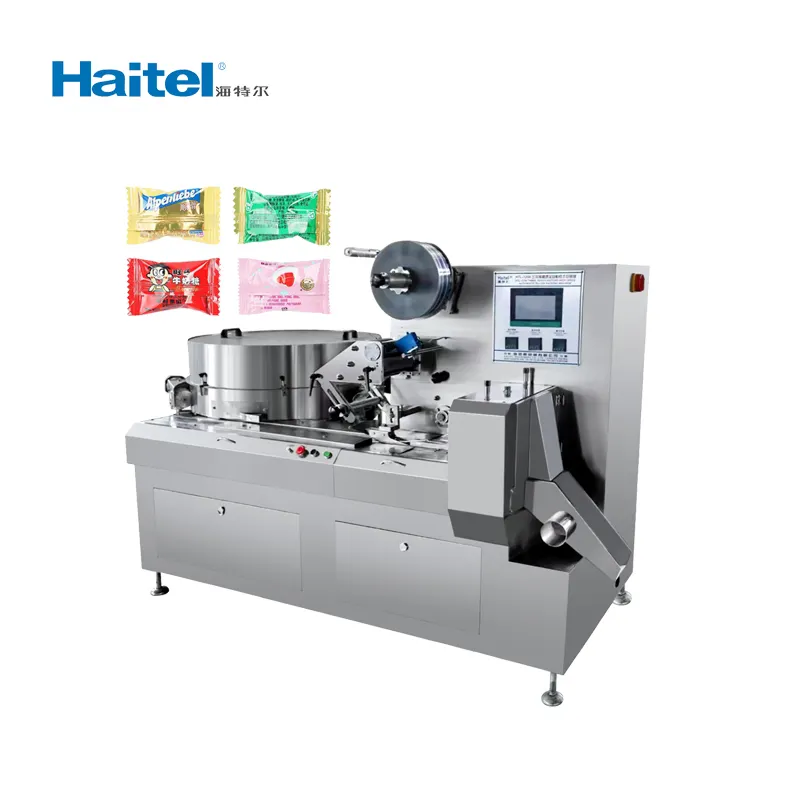 HTL-1500 Totalmente automático alta velocidade candy wrapping machine candy pillow packing machine