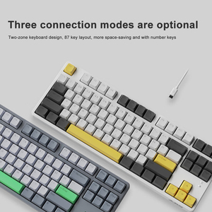 Ajazz AK873 <strong>Keyboard</strong> Hot Swappable 87 Keys 5.0/2.4G Wireless/ Type-C Wired RGB Backlit <strong>Keyboard</strong> Gamer Mechanical <strong>Keyboard</strong> - Product Image 5