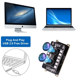 Modulo telecamera USB CMOS HD 720P CMOS a infrarossi con riconoscimento facciale a doppia lente per visione notturna - Product Image 3