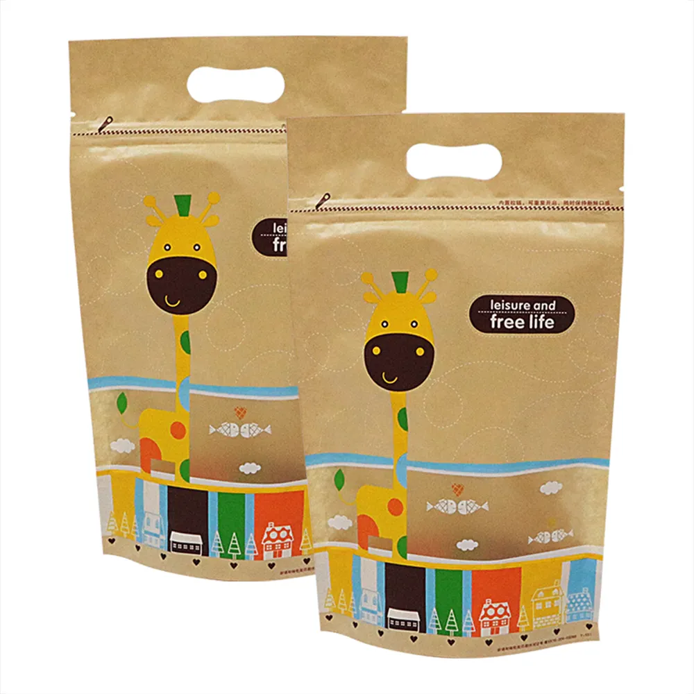 Bolsas de embalaje de alimentos para tienda de repostería, bolsa de aperitivos con dibujos animados, con logotipo personalizado, 2021