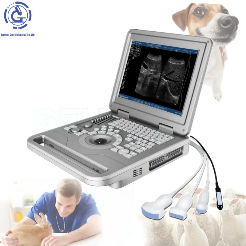 CE portátil animal equipo médico máquina de ultrasonido ecocardiografía veterinaria ultrasonido portátil