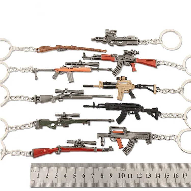 Hot sale APEX zinc alloy mini gun pistol key chain diecast metal mini guns