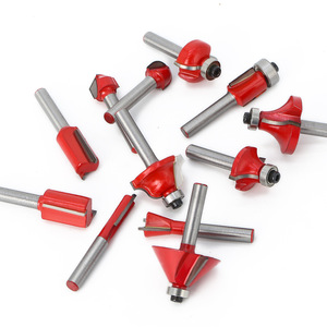 1/4 <strong>6MM</strong> 8MM 12-piece Woodworking Milling <strong>Cutter</strong> Set with Trimming Fillet Straight Milling <strong>Cutter</strong> - Product Image 2
