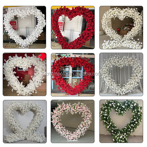 Wholesale <strong>Red</strong> Hydrangea Flower Arch <strong>Heart</strong>-Shaped Wedding Flower Arch Decoration Stage Backdrop <strong>Heart</strong> Arch - Product Image 6
