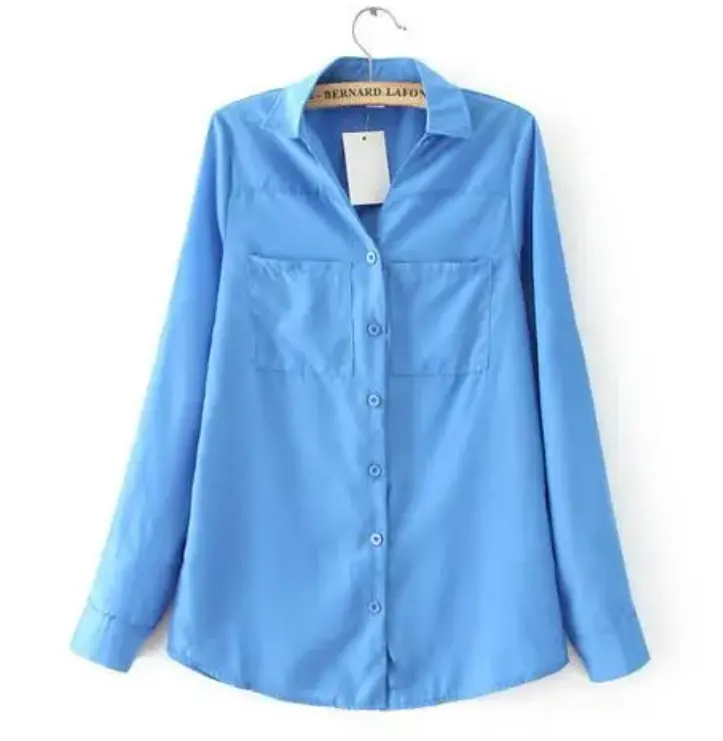 Camicie con tasche Casual top di alta qualità da donna allentate da donna in tessuto a manica corta camicia con bottoni da donna in lino regolare