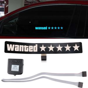 <strong>5</strong> Stars Wanted Glow Panel Light up <strong>Led</strong> Car Window Windshield Stickers <strong>Led</strong> Sticker Light for Car - Product Image 1