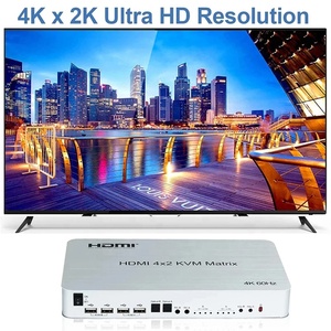 Nuevo diseño 4K 60Hz Matrix 4x2 HDMI 2,0 KVM Switch HDMI 4x2 Matrix Switch 4x2 HDMI KVM Matrix Switcher con EDID - Product Image 5