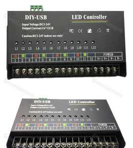 720W 12-weg DIY einzigen farbe bunte LED string licht modul licht bar programmierbare controller DIY-USB LED Controller