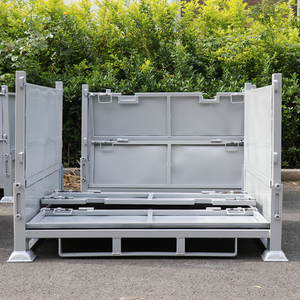 Cajas metálicas de alta resistencia personalizadas, caja plegable de acero apilable, palé, almacenamiento logístico, equipo de almacenamiento de carga - Product Image 6