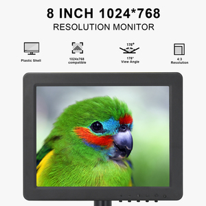 2025 Monitor de pantalla táctil LCD HD de 8 pulgadas recientemente desarrollado Monitor industrial para aplicaciones de escritorio de computadora - Product Image 6
