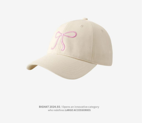 Bow baseball cap-beige