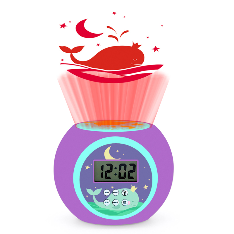 Projektor Wecker Nachtlicht mit Timer LCD-Bildschirm Batterie betriebener digitaler Wecker für Kinder Schlafzimmer Mädchen Jungen Geschenk - Product Image 1