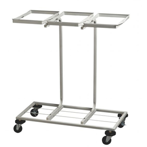 Jh-mech cỏ ngoài trời lá Túi chủ với lá máng kim loại 39 gallon dây rút điện thoại di động thép không gỉ túi rác chủ - Product Image 1