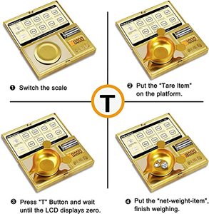 100g/50g 0,001g Digitale präzise Waage für Schmuck gold Herb Lab Weight Milligram <span class=keywords><strong>Scale</strong></span> <span class=keywords><strong>Electronic</strong></span> Balance genaue Waage - Product Image 5