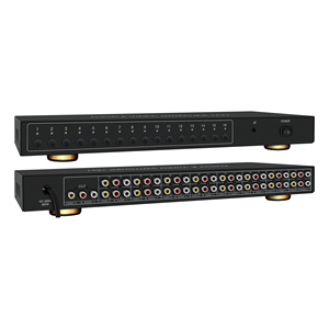 16-<strong>Input</strong> <strong>1</strong>-<strong>Output</strong> <strong>Video</strong> Audio <strong>Switch</strong> with Remote Control AV16x1 Chip Switching <strong>Video</strong> Splitters &amp; Converters - Product Image 2