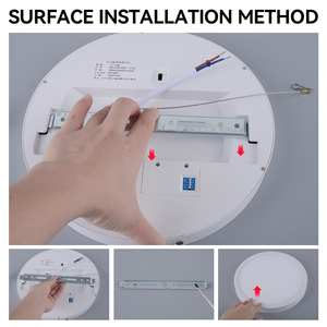 New Modern Indoor Living Room Recessed Surface Mounted <strong>3</strong> Colors Dip Code radar Control 18w 24w Round Led Ceiling Panel <strong>Light</strong> - Product Image 6