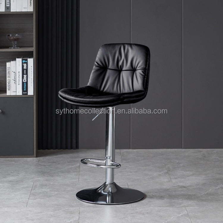 Asiento negro + pata plateada