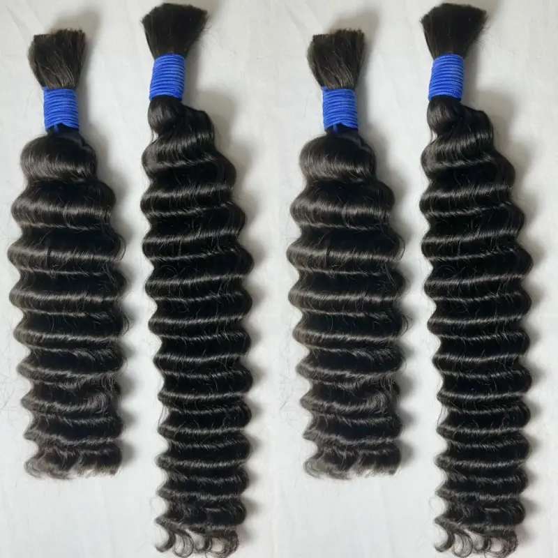 100 piezas de mujeres europeas reales Remy coletas humanas rubias Cabelo crudo Original sin trama trenzado a granel cabello indio vietnamita