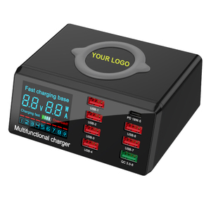 Cep telefonu hızlı şarj şarj 8-Port çoklu Usb şarj aleti QC3.0 PD telefon kablosuz şarj için 100W akıllı USB şarj istasyonu - Product Image 6