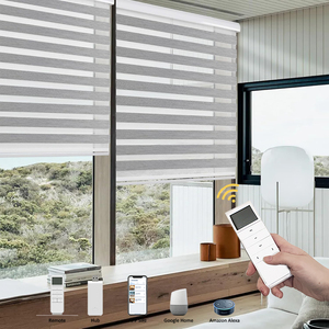 電気ゼブラシャッターカスタム窓印刷パターン新しいデザインフレンチ窓内蔵 - Product Image 1