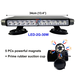 13 inç 30W kısa çift sıralı araba LED uyarı çakarlı lamba Bar Mini 4 taraflı otomatik tavan yanıp sönen ışık ile 2 3 4 5 6 7 8 grupları - Product Image 2