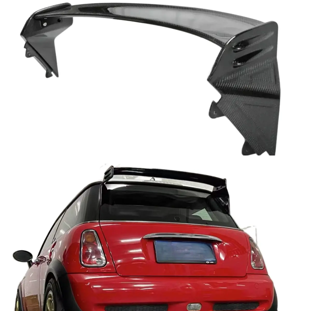 Pour Bmw Mini R56 R53 becquets de voiture en Fiber de carbone aileron arrière aile modifié aileron de coffre arrière