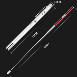 5 in 1 puntatore Laser rosso Antenna telescopica retrattile puntatore didattico penna magnetica torcia a LED penna a sfera con custodia in metallo - Product Image 6