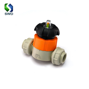 SWD endüstriyel sınıf DN15 DN20 DN25 DN32 DN40 DN50 çift gerçek sendika diyafram valf plastik UPVC CPVC PPH PVDF diyafram valf - Product Image 2