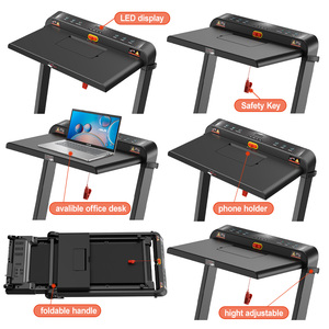 Lijiujia Free Assembly 3 in 1 Walking Pad Multiple Control Home Use Save Space Sports Fitness Running Machine