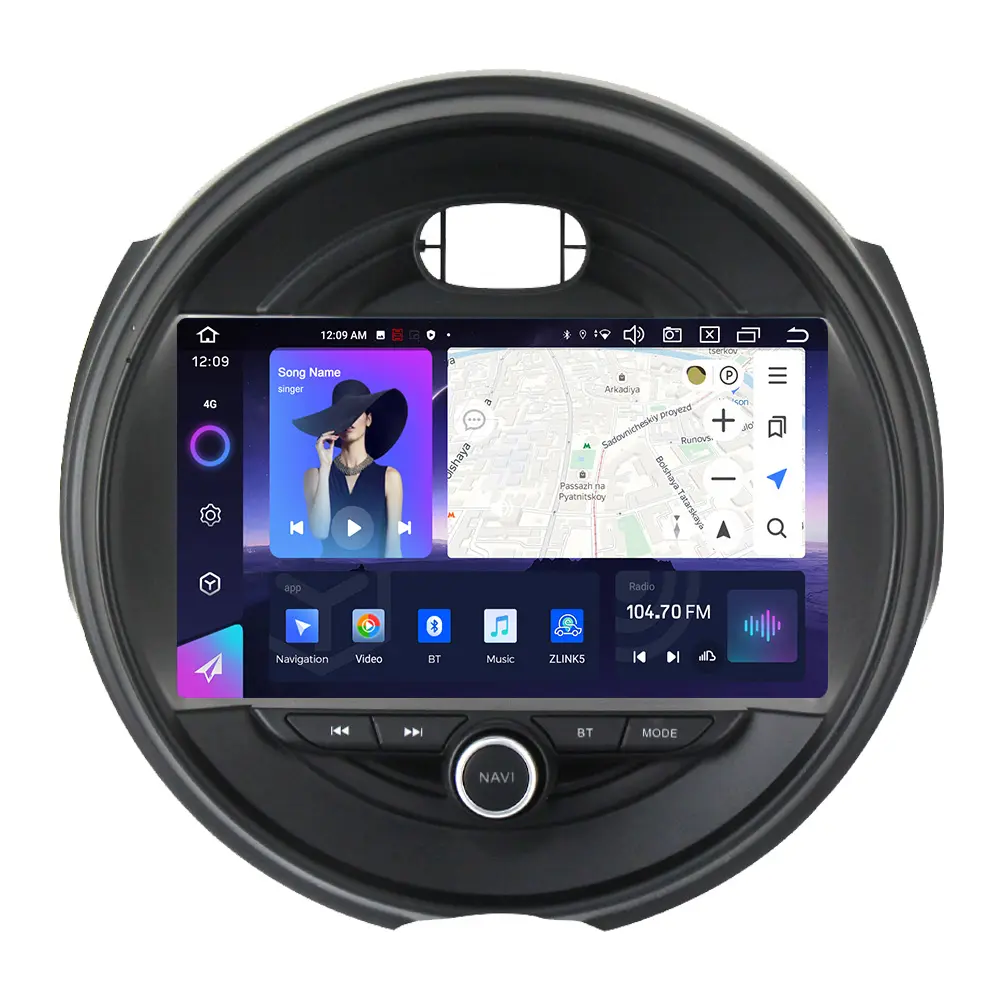 Navitree NF Android 13 QLED pantalla táctil 8Core 4G LTE WiFi para BMW Mini 2014-2020 360 Cámara navegación GPS para coche