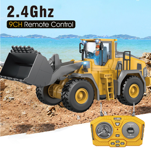 Hot 2.4G điện đa chức năng 9ch RC máy xúc xây dựng xe tải kỹ thuật phương tiện giáo dục đồ chơi cho trẻ em sạc - Product Image 6