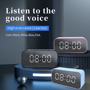 Multifunktions-Tech-Mini-FM-Radio TF-Speichers teck platz Spiegel Digitaluhr Schreibtisch Drahtloser BT-Uhr-Lautsprecher - Product Image 2