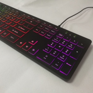 Teclas cuadradas de chocolate de color blanco o negro con cable USB que ilumina el teclado LED con funciones multimedia - Product Image 4
