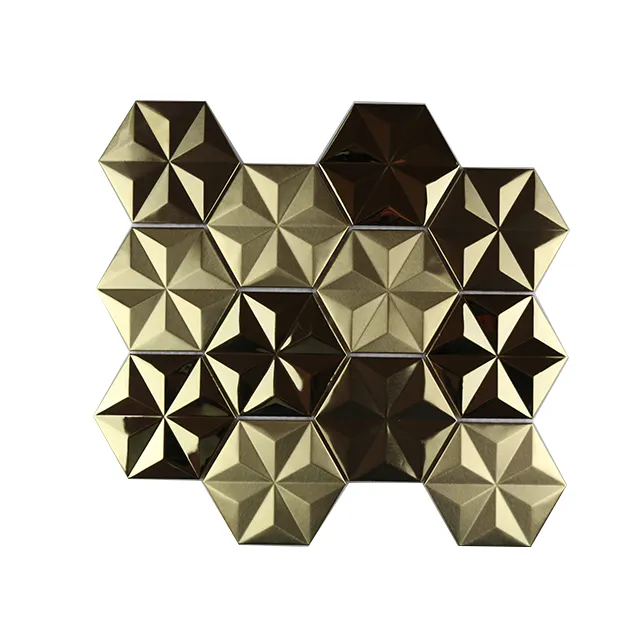 Mosaico da personalização do projeto, padrão 201 304 316 316l revestimento pvd de aço inoxidável folha de metal para a decoração do projeto
