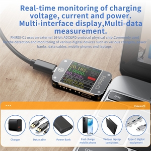 FNIRSI-C1 <strong>Type</strong>-C PD Trigger USB-C Voltmeter Ammeter Fast Charging Protocol <strong>Test</strong> <strong>Type</strong>-C Meter Power Bank Tester With PC <strong>Software</strong> - Product Image 5