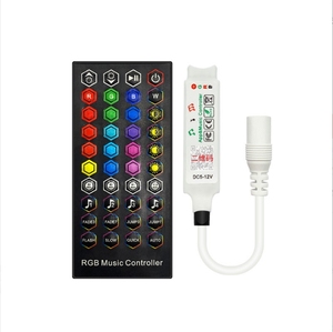 DC5-24V управления мобильным приложением BT USB/DC порт RGB музыкальный контроллер с 40-клавишным пультом дистанционного управления для низкого напряжения RGB светодиодные полосы - Product Image 2