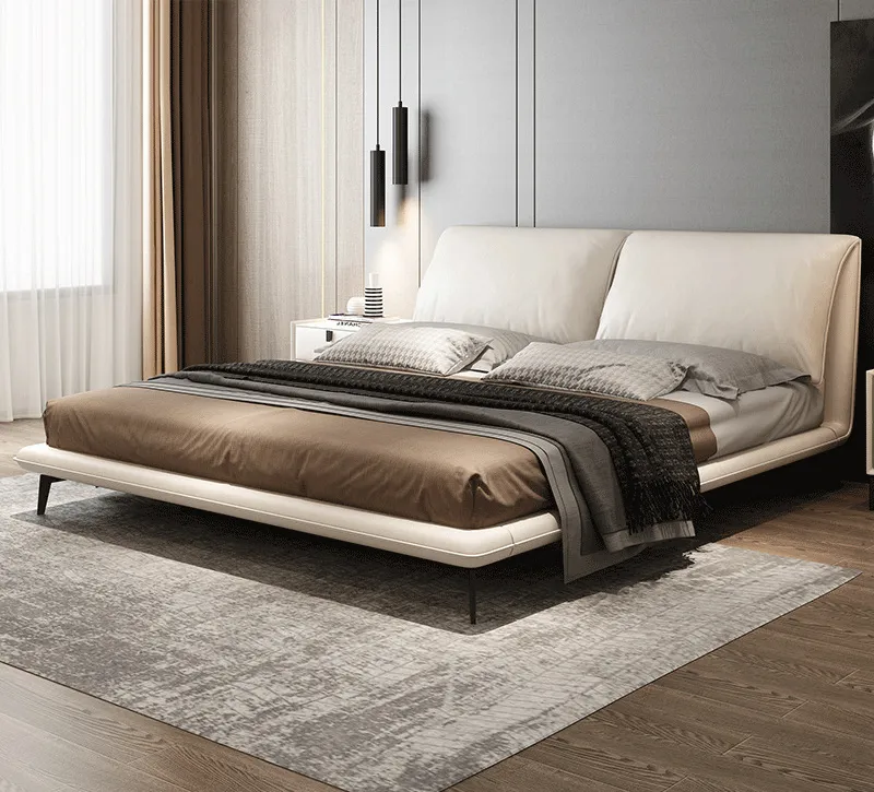 Modular Sala Sofá-cama de couro Lazer Confortável Durável Deep Home Sofá Set Móveis