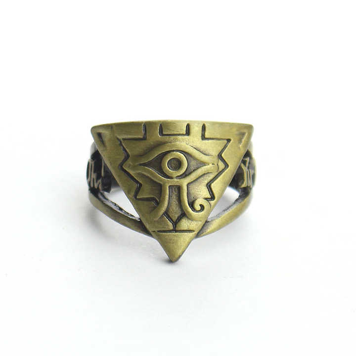 Classic Yu Gi Ring Anime Yugioh Millenium Holder Toy Yu Gi Oh Cosplay Pyramid Egyptian Eye of Horus Ring Holder Jewelry